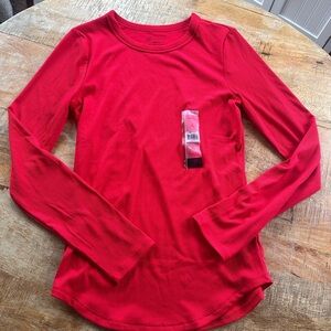 No Boundaries Red Long Sleeve Tee